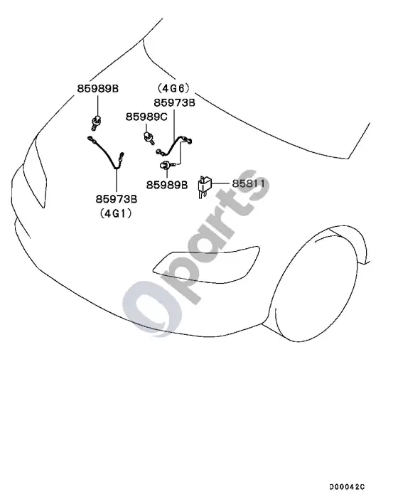 Mitsubishi Lancer kabelis – schema