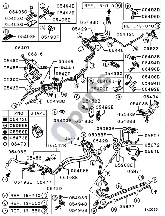 Mitsubishi Montero '95 modelis-'97 modelis – schema