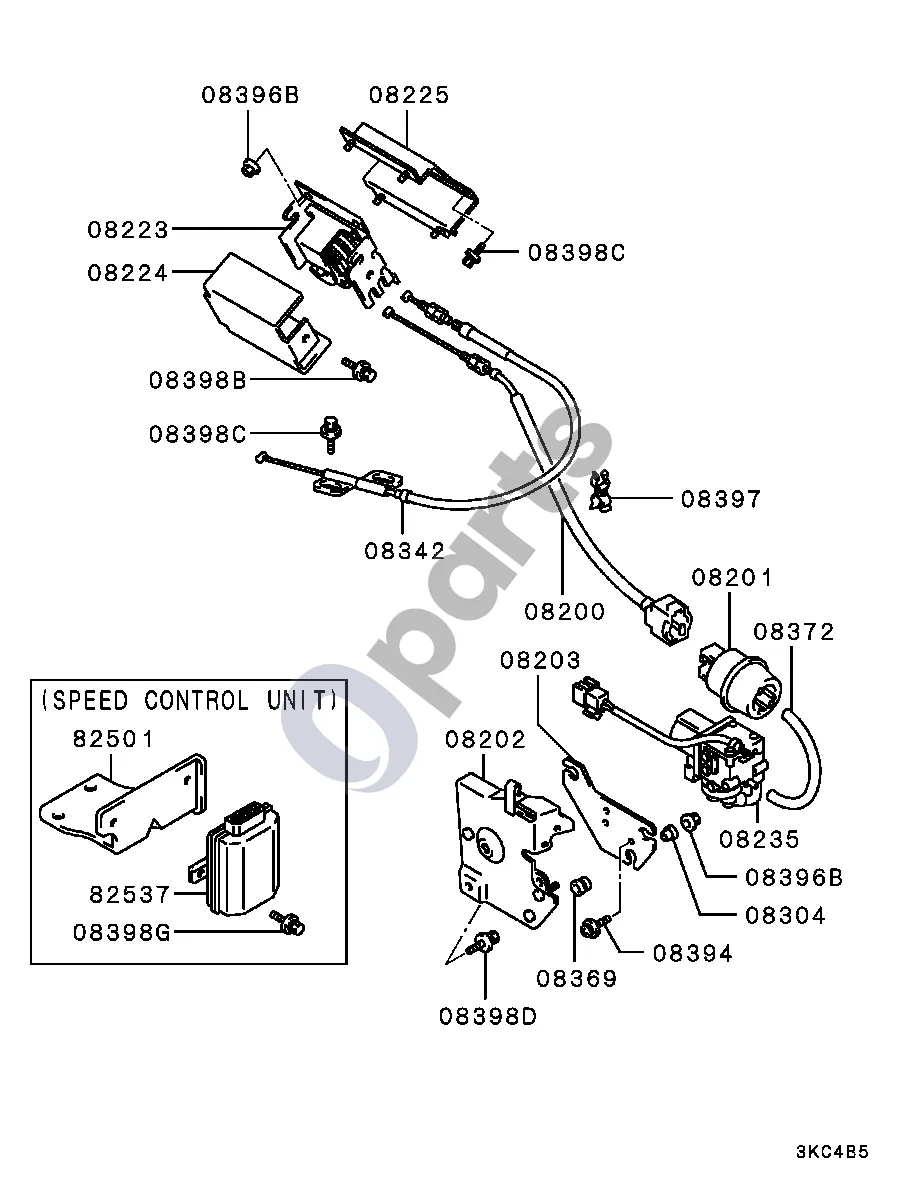 Mitsubishi Montero Visi schema – pozicija 82537: Valdymo blokas, greitis