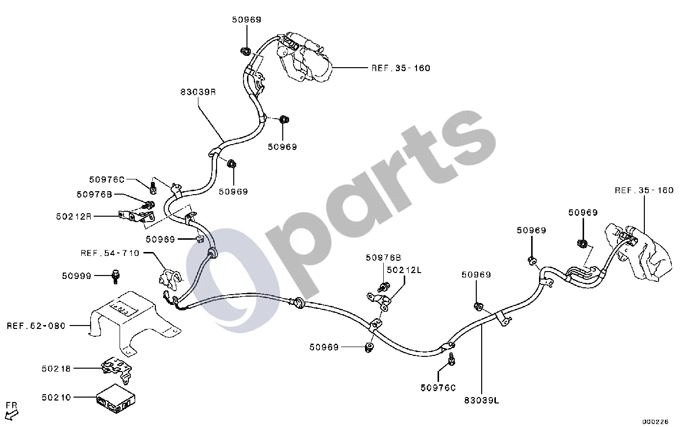 Mitsubishi Outlander (2013–2021) 1607.1- schema – pozicija 50210: Stovėjimo stabdžio valdymo blokas