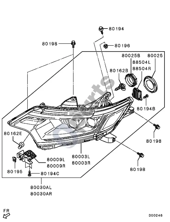 Mitsubishi Outlander LED – schema