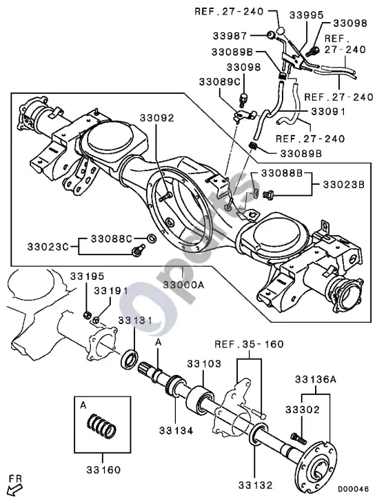 Mitsubishi Pajero diskas – schema