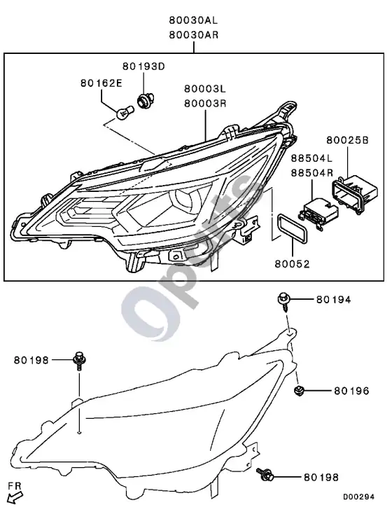 Mitsubishi Space Star LED – schema