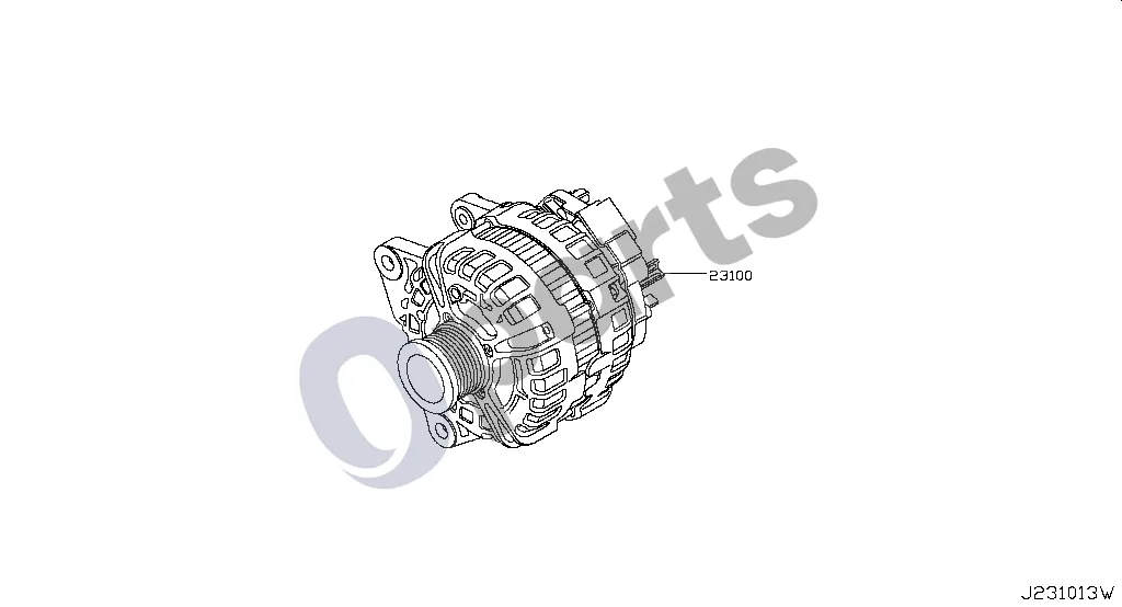 Nissan X-Trail T31 (2007–2014) 231 - Generatorius (R9M) schema – pozicija 23100: Generatorius