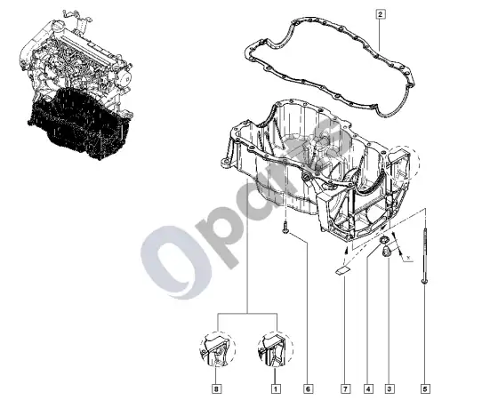 Renault Captur alyvos karteris – schema