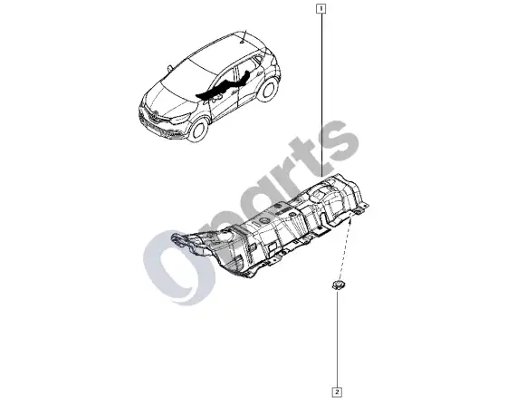 Renault Captur išmetimo sistema – schema
