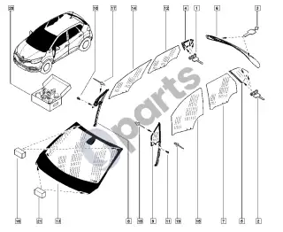 Renault Captur (2013–2020) Langai – schema