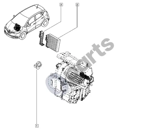 Renault Captur oro difuzorius – schema