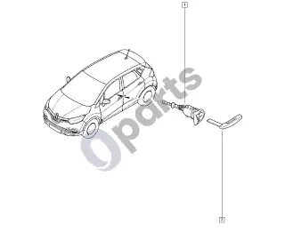 Renault Captur (2013–2020) Spynos cilindras – schema
