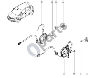 Renault Captur (2013–2020) Visos spynos – schema
