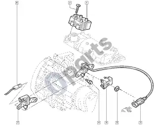 Renault Clio II (1998–2005) Uždegimo ritė – schema