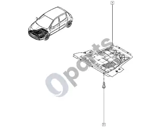 Renault Clio III (2005–2012) Apsauginis dangtis – schema
