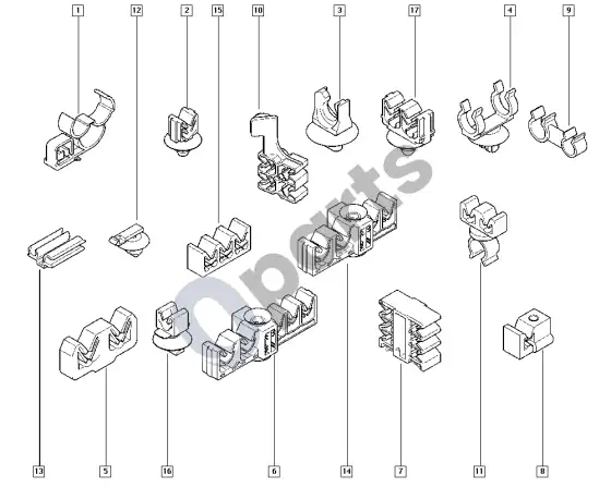 Renault Clio III spaustukai – schema