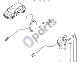 Renault Clio III (2005–2012) Visos spynos – schema
