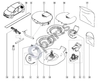Renault Clio IV (2012–2019) Domkratas – schema