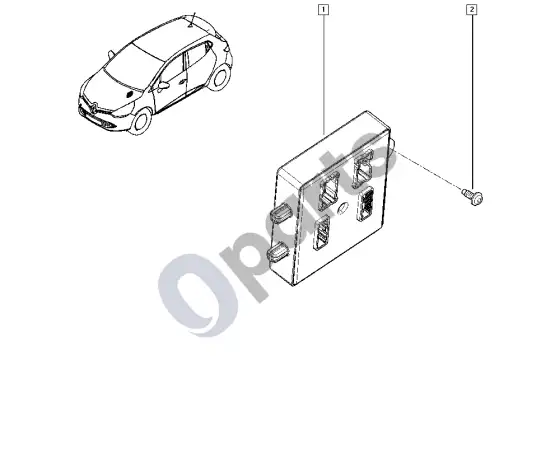 Renault Clio IV elektros relės – schema