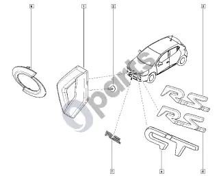 Renault Clio IV (2012–2019) Emblemos – schema