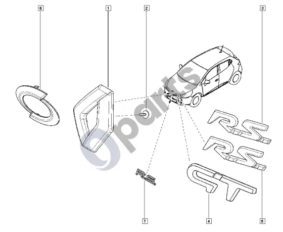 Renault Clio IV emblemos – schema