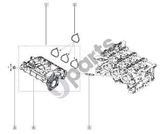 Renault Clio IV (2012–2019) Kolektorius – schema