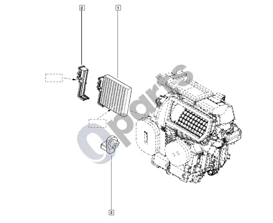 Renault Clio IV oro difuzorius – schema