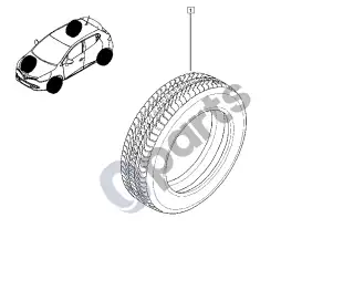 Renault Clio IV (2012–2019) Padangos – schema