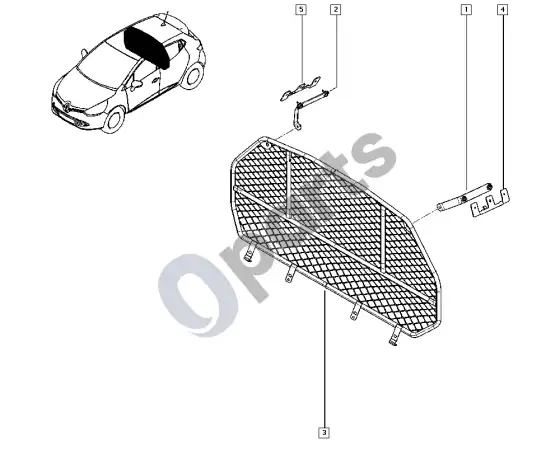 Renault Clio IV pertvara – schema