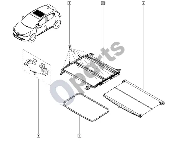 Renault Clio IV stoglangis – schema