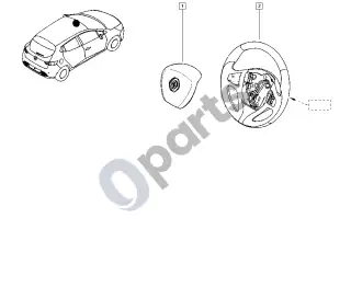 Renault Clio IV (2012–2019) Vairas – schema