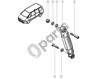 Renault Espace III (1997–2003) Amortizatorius – schema