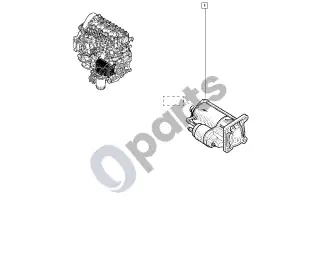 Renault Espace III (1997–2003) Generatorius – starteris – schema
