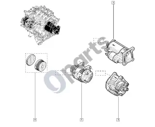 Renault Espace III (1997–2003) Generatorius – starteris – schema