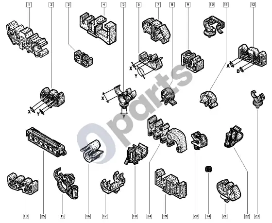 Renault Espace III spaustukai – schema