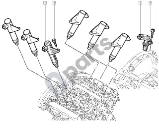 Renault Espace III (1997–2003) Uždegimo ritė – schema