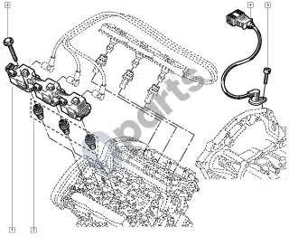 Renault Espace III (1997–2003) Uždegimo ritė – schema