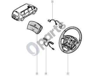 Renault Espace III (1997–2003) Vairas – schema