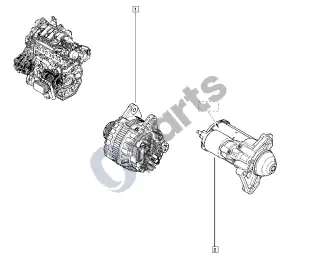 Renault Espace V (RFC) (2015–2023) Generatorius – starteris – schema