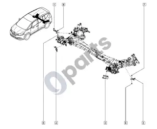 Renault Espace V (RFC) (2015–2023) Rankinis stabdys – schema