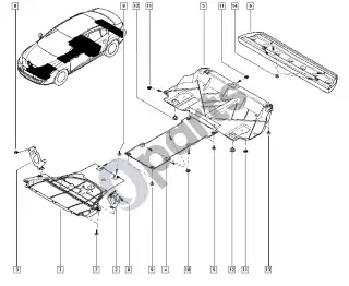 Renault Fluence (2010–) Apsauginis dangtis – schema