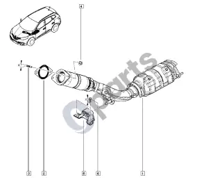 Renault Kadjar (2015–) Išmetimo sistema – schema