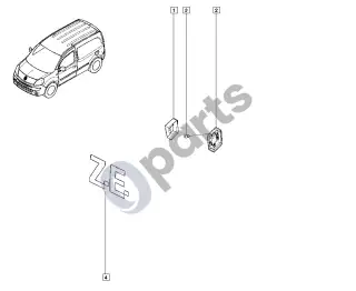 Renault Kangoo II (2008–2014) Emblemos – schema