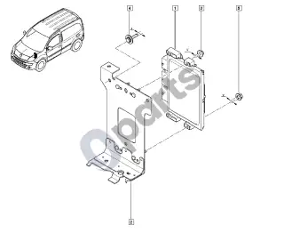 Renault Kangoo II (2008–2014) Kroviklis – keitiklis – schema
