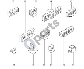 Renault Kangoo II (2008–2014) Spaustukai – schema