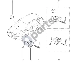 Renault Koleos I (2008–2016) Spynos cilindras – schema