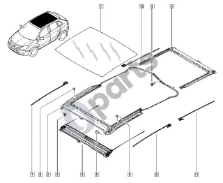 Renault Koleos I (2008–2016) Stoglangis – schema