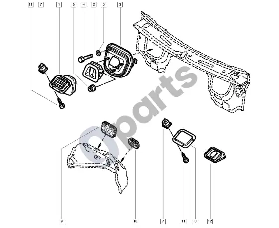 Renault Mascott oro difuzorius – schema