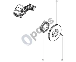 Renault Mascott Stebulės ašis - diskas – schema