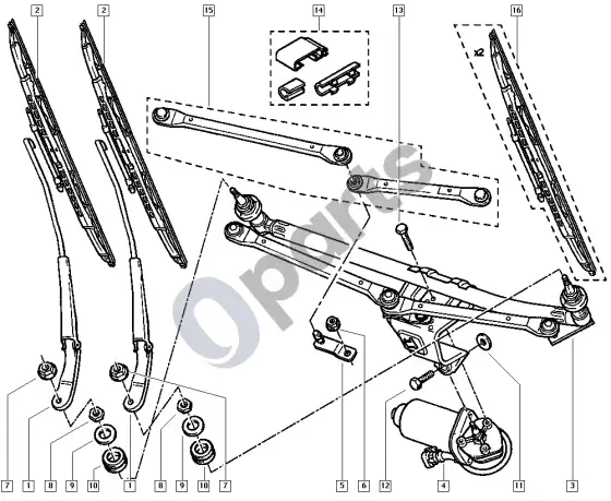 Renault Mascott valytuvai – schema