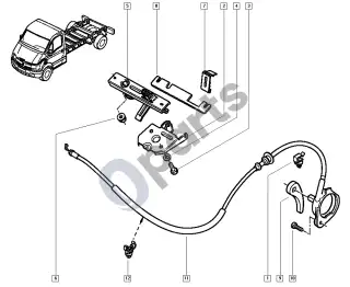 Renault Mascott Visos spynos – schema