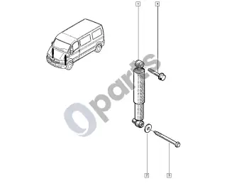 renault master-ii-2004 Amortizatorius – schema
