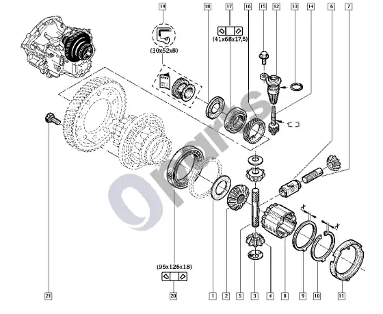 renault master-ii-2004 differential (S8W) – schema